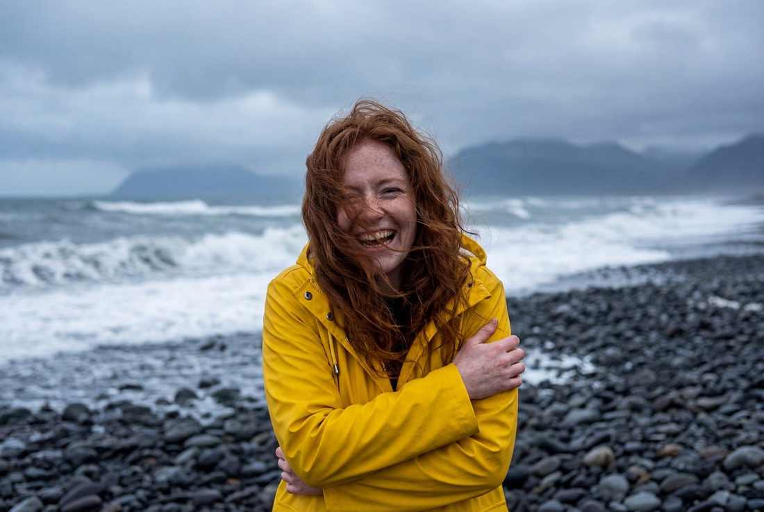 Wise old witch, redheaded with freckles
